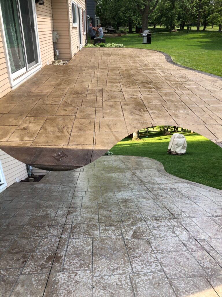 Stamped Concrete Sealer Removal Macomb County